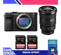 Boitier Sony A7C II Noir + FE 16-35mm f/2.8 GM + 2 SanDisk 32GB Extreme PRO UHS-II SDXC 300 MB/s + Ebook 'Devenez Un Super Photographe
