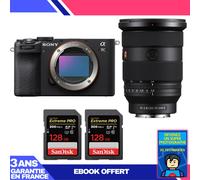 Boitier Sony A7C II Noir + FE 24-70mm f/2.8 GM II + 2 SanDisk 128GB Extreme PRO UHS-II SDXC 300 MB/s + Ebook 'Devenez Un Super Photographe