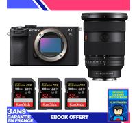 Boitier Sony A7C II Noir + FE 24-70mm f/2.8 GM II + 3 SanDisk 32GB Extreme PRO UHS-II SDXC 300 MB/s + Ebook 'Devenez Un Super Photographe