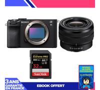 Boitier Sony A7C II Noir + FE 28-60mm f/4-5.6 + 1 SanDisk 32GB Extreme PRO UHS-II SDXC 300 MB/s + Ebook 'Devenez Un Super Photographe