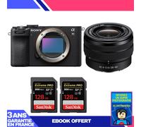 Boitier Sony A7C II Noir + FE 28-60mm f/4-5.6 + 2 SanDisk 128GB Extreme PRO UHS-II SDXC 300 MB/s + Ebook 'Devenez Un Super Photographe