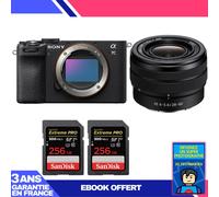 Boitier Sony A7C II Noir + FE 28-60mm f/4-5.6 + 2 SanDisk 256GB Extreme PRO UHS-II SDXC 300 MB/s + Ebook 'Devenez Un Super Photographe