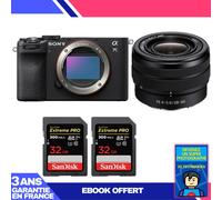 Boitier Sony A7C II Noir + FE 28-60mm f/4-5.6 + 2 SanDisk 32GB Extreme PRO UHS-II SDXC 300 MB/s + Ebook 'Devenez Un Super Photographe