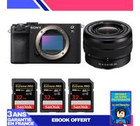 Boitier Sony A7C II Noir + FE 28-60mm f/4-5.6 + 3 SanDisk 32GB Extreme PRO UHS-II SDXC 300 MB/s + Ebook 'Devenez Un Super Photographe