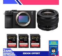 Boitier Sony A7C II Noir + FE 28-60mm f/4-5.6 + 3 SanDisk 64GB Extreme PRO UHS-II SDXC 300 MB/s + Ebook 'Devenez Un Super Photographe