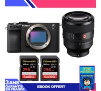 Boitier Sony A7C II Noir + FE 50mm f/1.2 GM + 2 SanDisk 256GB Extreme PRO UHS-II SDXC 300 MB/s + Ebook 'Devenez Un Super Photographe