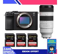 Boitier Sony A7C II Noir + FE 70-200mm f/2.8 GM OSS II + 3 SanDisk 256GB Extreme PRO UHS-II SDXC 300 MB/s + Ebook 'Devenez Un Super Photographe