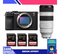 Boitier Sony A7C II Noir + FE 70-200mm f/2.8 GM OSS II + 3 SanDisk 64GB Extreme PRO UHS-II SDXC 300 MB/s + Ebook 'Devenez Un Super Photographe