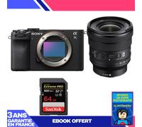 Boitier Sony A7C II Noir + FE PZ 16-35mm f/4 G + 1 SanDisk 64GB Extreme PRO UHS-II SDXC 300 MB/s + Ebook 'Devenez Un Super Photographe