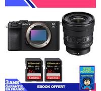 Boitier Sony A7C II Noir + FE PZ 16-35mm f/4 G + 2 SanDisk 32GB Extreme PRO UHS-II SDXC 300 MB/s + Ebook 'Devenez Un Super Photographe