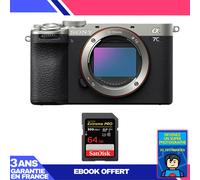 Boitier Sony A7C II Silver + 1 SanDisk 64GB Extreme PRO UHS-II SDXC 300 MB/s + Ebook 'Devenez Un Super Photographe