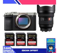 Boitier Sony A7C II Silver + FE 12-24mm f/2.8 GM + 3 SanDisk 256GB Extreme PRO UHS-II SDXC 300 MB/s + Ebook 'Devenez Un Super Photographe