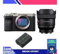 Boitier Sony A7C II Silver + FE 14mm f/1.8 GM + 1 Sony NP-FZ100 + Ebook 'Devenez Un Super Photographe