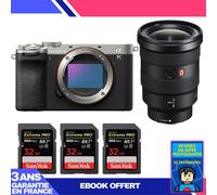 Boitier Sony A7C II Silver + FE 16-35mm f/2.8 GM + 3 SanDisk 32GB Extreme PRO UHS-II SDXC 300 MB/s + Ebook 'Devenez Un Super Photographe