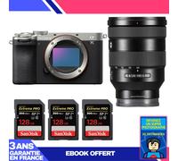 Boitier Sony A7C II Silver + FE 24-105mm f/4 G OSS + 3 SanDisk 128GB Extreme PRO UHS-II SDXC 300 MB/s + Ebook 'Devenez Un Super Photographe