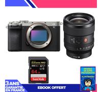 Boitier Sony A7C II Silver + FE 24mm f/1.4 GM + 1 SanDisk 64GB Extreme PRO UHS-II SDXC 300 MB/s + Ebook 'Devenez Un Super Photographe