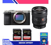 Boitier Sony A7C II Silver + FE 24mm f/1.4 GM + 2 SanDisk 32GB Extreme PRO UHS-II SDXC 300 MB/s + Ebook 'Devenez Un Super Photographe