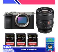 Boitier Sony A7C II Silver + FE 24mm f/1.4 GM + 3 SanDisk 32GB Extreme PRO UHS-II SDXC 300 MB/s + Ebook 'Devenez Un Super Photographe