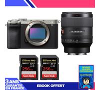 Boitier Sony A7C II Silver + FE 35mm f/1.4 GM + 2 SanDisk 256GB Extreme PRO UHS-II SDXC 300 MB/s + Ebook 'Devenez Un Super Photographe