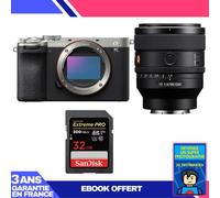 Boitier Sony A7C II Silver + FE 50mm f/1.4 GM + 1 SanDisk 32GB Extreme PRO UHS-II SDXC 300 MB/s + Ebook 'Devenez Un Super Photographe