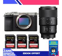 Boitier Sony A7C II Silver + FE 90mm f/2.8 Macro G OSS + 3 SanDisk 256GB Extreme PRO UHS-II SDXC 300 MB/s + Ebook 'Devenez Un Super Photographe