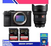 Boitier Sony A7CR Noir + FE 12-24mm f/2.8 GM + 2 SanDisk 64GB Extreme PRO UHS-II SDXC 300 MB/s + Ebook 'Devenez Un Super Photographe