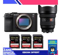 Boitier Sony A7CR Noir + FE 12-24mm f/2.8 GM + 3 SanDisk 64GB Extreme PRO UHS-II SDXC 300 MB/s + Ebook 'Devenez Un Super Photographe