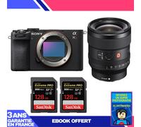 Boitier Sony A7CR Noir + FE 24mm f/1.4 GM + 2 SanDisk 128GB Extreme PRO UHS-II SDXC 300 MB/s + Ebook 'Devenez Un Super Photographe