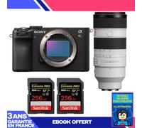 Boitier Sony A7CR Noir + FE 70-200mm f/2.8 GM OSS II + 2 SanDisk 256GB Extreme PRO UHS-II SDXC 300 MB/s + Ebook 'Devenez Un Super Photographe
