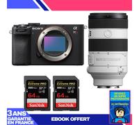 Boitier Sony A7CR Noir + FE 70-200mm f/4 Macro G OSS II + 2 SanDisk 64GB Extreme PRO UHS-II SDXC 300 MB/s + Ebook 'Devenez Un Super Photographe