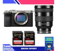 Boitier Sony A7CR Silver + FE 24-105mm f/4 G OSS + 2 SanDisk 128GB Extreme PRO UHS-II SDXC 300 MB/s + Ebook 'Devenez Un Super Photographe