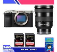 Boitier Sony A7CR Silver + FE 24-105mm f/4 G OSS + 2 SanDisk 32GB Extreme PRO UHS-II SDXC 300 MB/s + Ebook 'Devenez Un Super Photographe