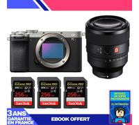Boitier Sony A7CR Silver + FE 50mm f/1.2 GM + 3 SanDisk 256GB Extreme PRO UHS-II SDXC 300 MB/s + Ebook 'Devenez Un Super Photographe