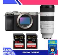 Boitier Sony A7CR Silver + FE 70-200mm f/2.8 GM OSS II + 2 SanDisk 128GB Extreme PRO UHS-II SDXC 300 MB/s + Ebook 'Devenez Un Super Photographe