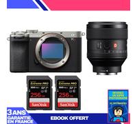 Boitier Sony A7CR Silver + FE 85mm f/1.4 GM + 2 SanDisk 256GB Extreme PRO UHS-II SDXC 300 MB/s + Ebook 'Devenez Un Super Photographe