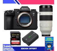 Boitier Sony A9 III + FE 100-400mm f/4.5-5.6 GM OSS + 1 SanDisk 128GB Extreme PRO UHS-II SDXC 300 MB/s + 1 Sony NP-FZ100 + Ebook 'Devenez Un Super Photographe