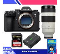 Boitier Sony A9 III + FE 100-400mm f/4.5-5.6 GM OSS + 1 SanDisk 256GB Extreme PRO UHS-II SDXC 300 MB/s + 1 Sony NP-FZ100 + Ebook 'Devenez Un Super Photographe