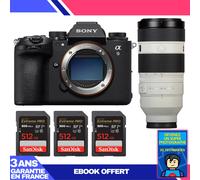 Boitier Sony A9 III + FE 100-400mm f/4.5-5.6 GM OSS + 3 SanDisk 512GB Extreme PRO UHS-II SDXC 300 MB/s + Ebook 'Devenez Un Super Photographe