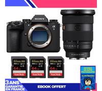 Boitier Sony A9 III + FE 24-70mm f/2.8 GM II + 3 SanDisk 64GB Extreme PRO UHS-II SDXC 300 MB/s + Ebook 'Devenez Un Super Photographe