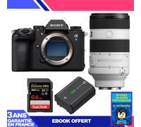 Boitier Sony A9 III + FE 70-200mm f/4 Macro G OSS II + 1 SanDisk 64GB Extreme PRO UHS-II SDXC 300 MB/s + 1 Sony NP-FZ100 + Ebook 'Devenez Un Super Photographe