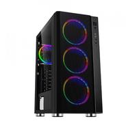 Boîtier SPACER RAINBOW, mi-hauteur, sans alimentation, ATX, noir
