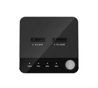 Boîtier SSD Dual Bay M 2 NVMe avec transfert USB 3 2 Gen2X 20 Gbit/s, sauvegarde clonée, ventilateur de refroidissement et coque de protection en alliage d'aluminium résistant aux chocs