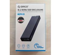 ORICO Boîtier USB 3.1 type A+C pour SSD M.2 NVMe (PCIe, 2280/60/42/30), débit 10 GB/s, dissipateur thermique, UASP, veille auto.