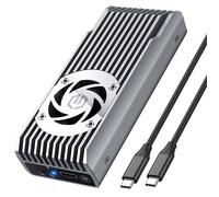 Boîtier SSD M.2 Externe - GRAUGEAR - Aluminium - 20 Gbit/s - Refroidissement Actif - USB 3.2 Gen2x2