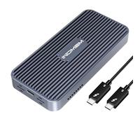 Boîtier SSD M.2 NVMe 80 Gbit/s, avec ventilateur de refroidissement, compatible avec Thunderbolt5/USB4 V2.0, arrière compatible avec Thunderbolt4/USB4 V1.0, USB3.2/3.1/3.0