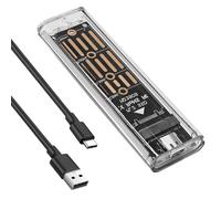Boîtier SSD M.2 nvme Adaptateur, Boitier ssd nvme Adaptateur, 10 Gbps USB3.1 Gen2, pour UASP/Trim/S.M.A.R.T., Taille 2230/2242/2260/2280