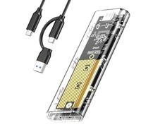Boîtier SSD M.2 nvme Adaptateur m2 Lecteur Disque Dur Externe,boîtier nvme Adaptateur ssd m2 usb3.1 USB-C Boîtier Disque Dur pour M.2 PCIe NVME M-Key 2230/2242/2260/2280 SSD