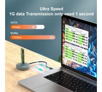 Boîtier Ssd M.2 Nvme Et Sata Avec Câble Usb C-C,Boîtier De Base Ssd Usb 3.1 Gen 2 10 Gbit/S,Station D'Accueil Ssd Pour Ssd M.2 Nvme Ou Sata.K1698P2