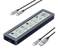 Boîtier SSD M.2 NVMe Intelligent, Grand écran LCD, détection Intelligente, empêche la Perte de données en écriture, USB 3.2, Type-C (10 Gbit/s), Compatible NVMe PCIe Taille 2230/2242/2260/2280, Prise