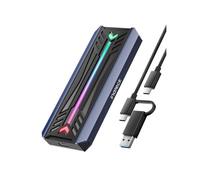 Boîtier SSD M.2 NVMe SATA avec RGB, USB 3.2, 10 Gbps Prise en Charge UASP Trim pour 2230/2242/2260/2280(M Key)